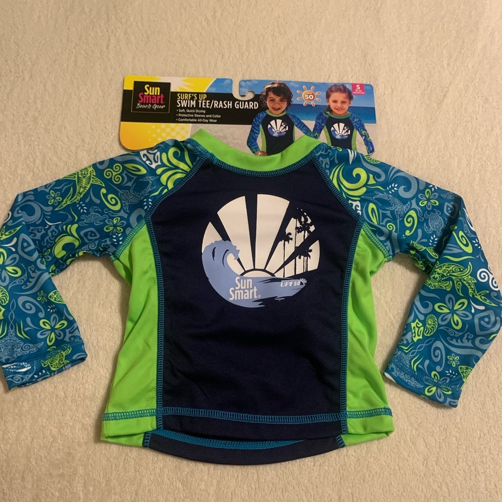 Sun smart beach gear kids small size 18-24 months swim / rash guard